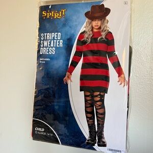 Freddy Krueger striped sweater dress - red and black